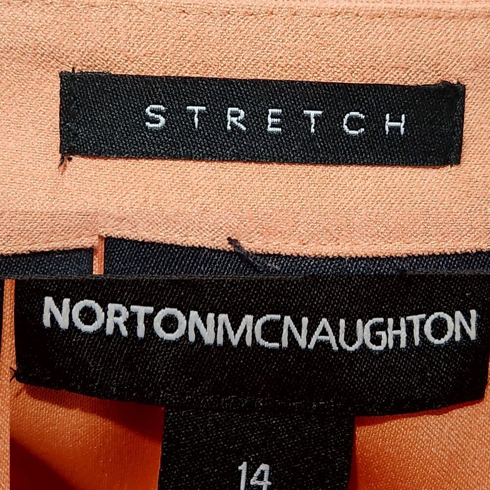 Norton Mcnaughton top Shacket size 14 Orange (Salmon) Floral Embroidered - Picture 8 of 11